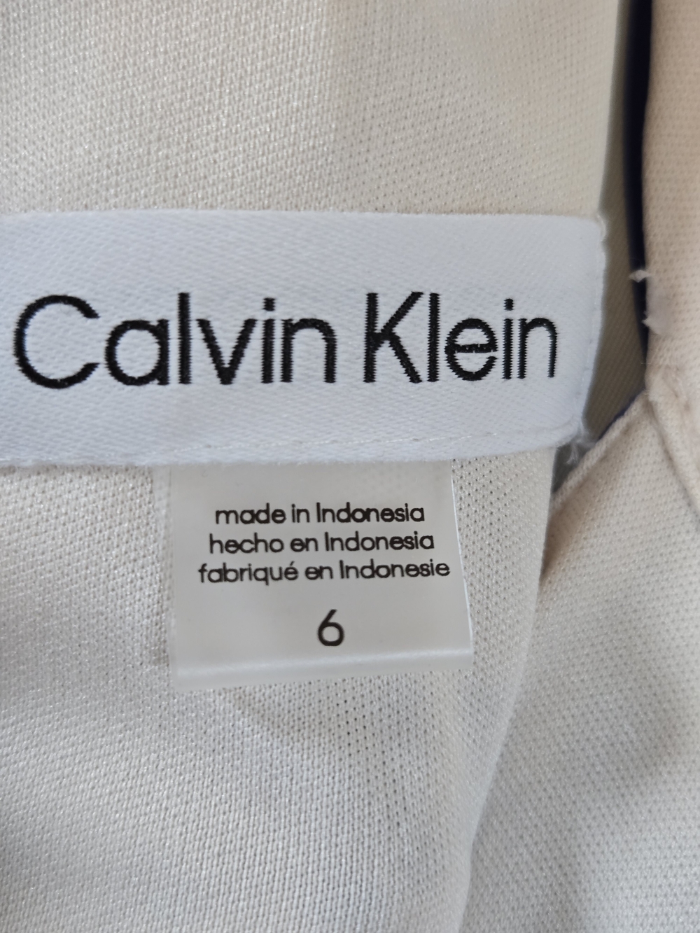 Calvin Klein Cream Maxi Dress with Blue Floral Print - Picture 11 of 15